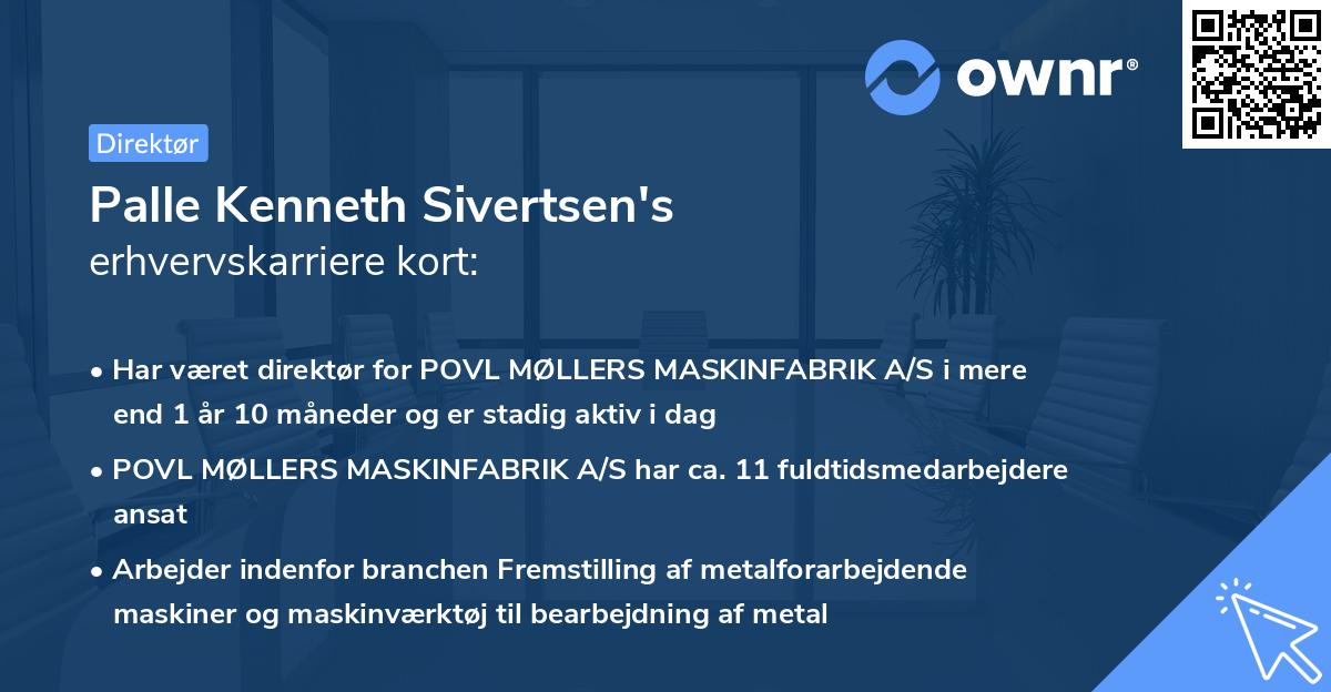 Palle Kenneth Sivertsen's erhvervskarriere kort