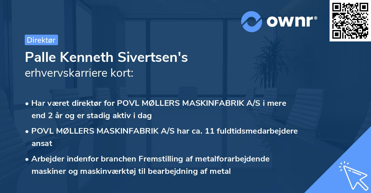 Palle Kenneth Sivertsen's erhvervskarriere kort