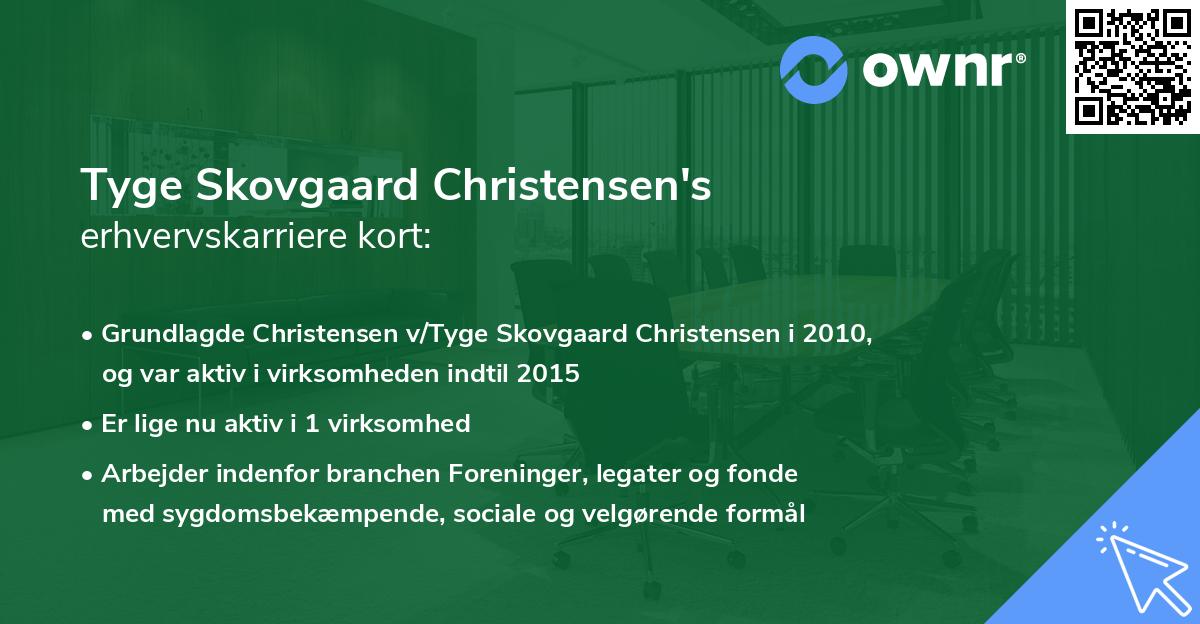 Tyge Skovgaard Christensen's erhvervskarriere kort