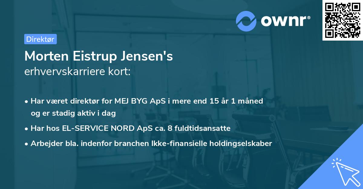 Morten Eistrup Jensen's erhvervskarriere kort