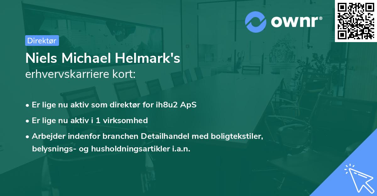 Niels Michael Helmark's erhvervskarriere kort