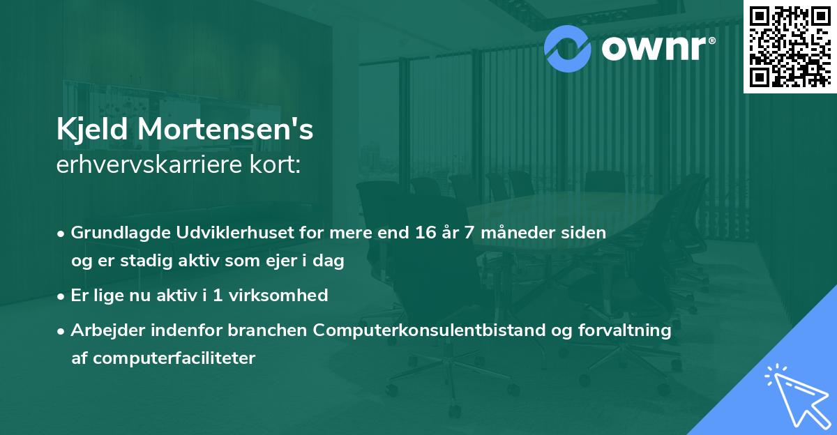 Kjeld Mortensen's erhvervskarriere kort