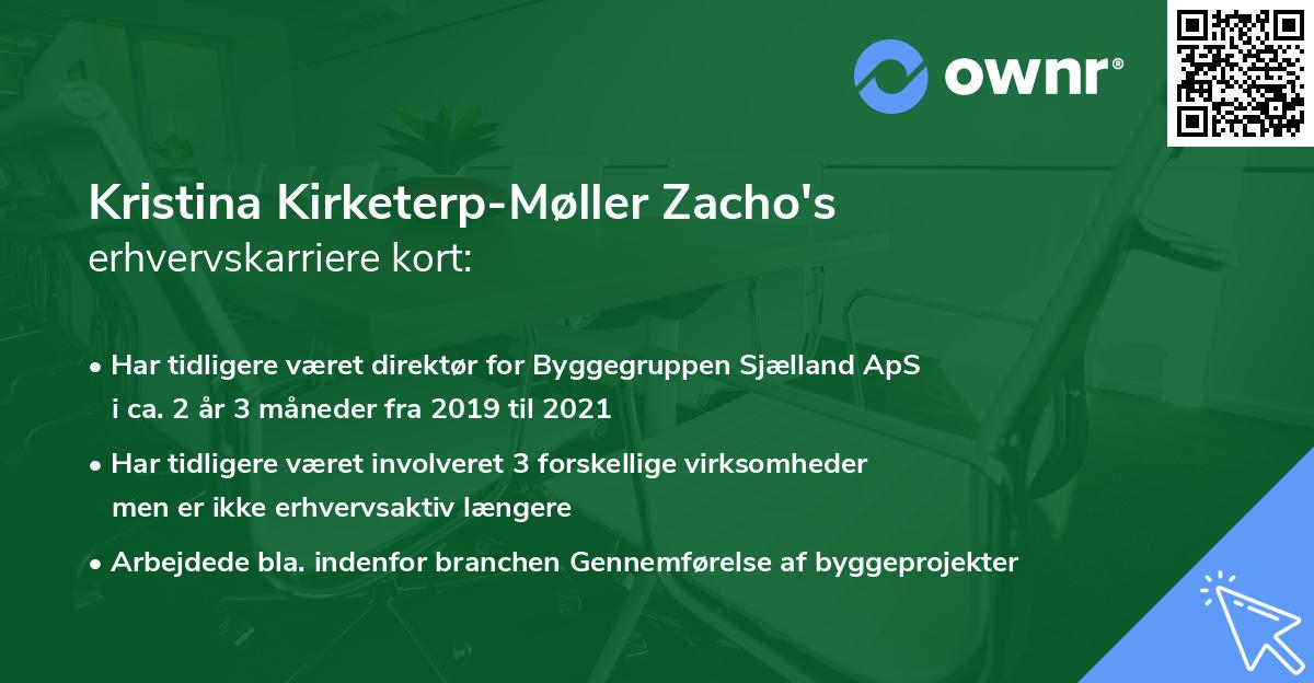 Kristina Kirketerp-Møller Zacho's erhvervskarriere kort