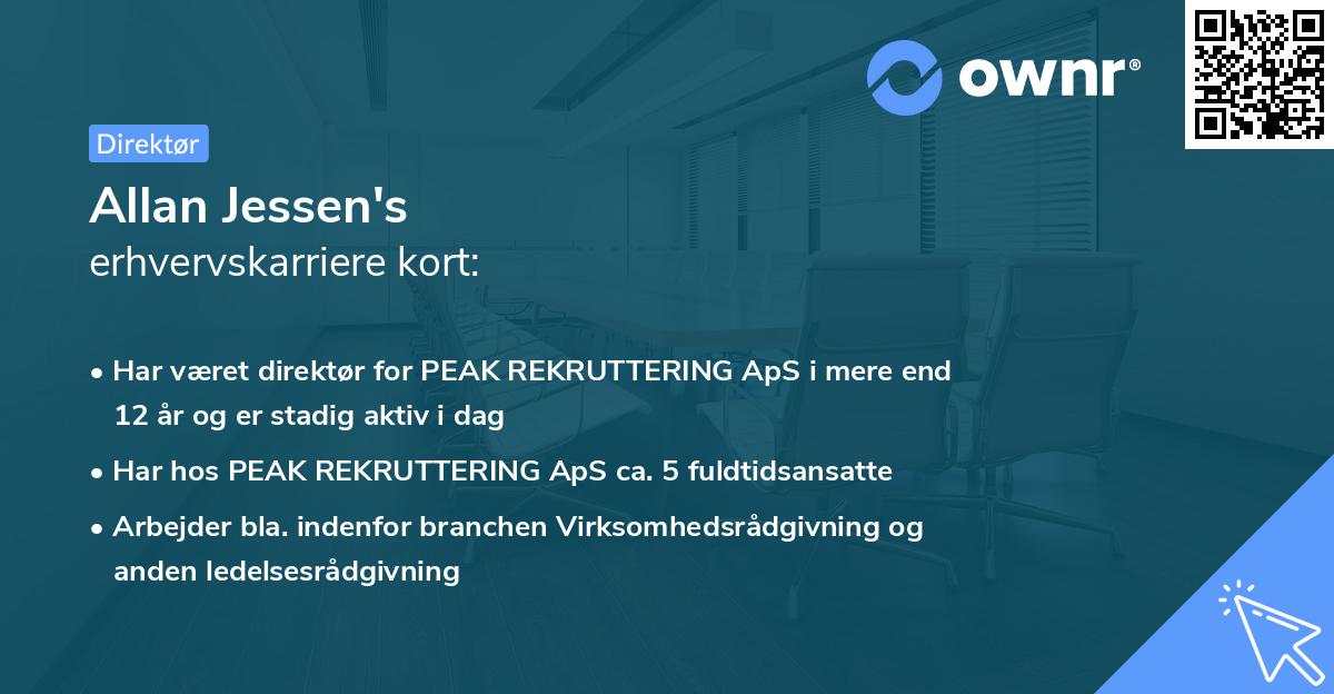 Allan Jessen's erhvervskarriere kort