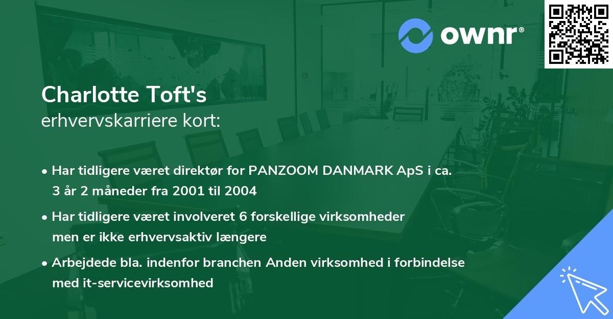 Charlotte Toft's erhvervskarriere kort