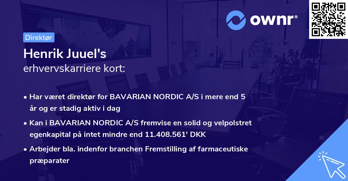 Henrik Juuel's erhvervskarriere kort