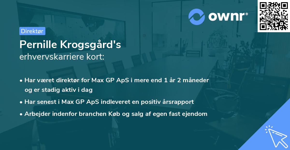 Pernille Krogsgård's erhvervskarriere kort