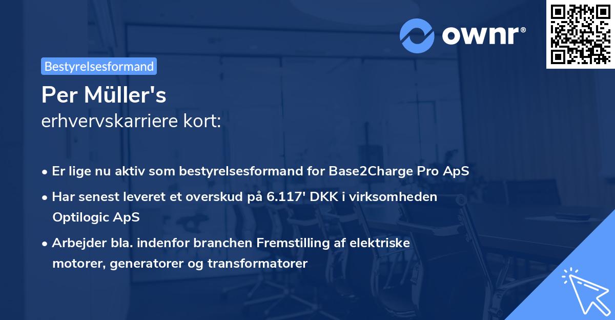 Per Müller's erhvervskarriere kort