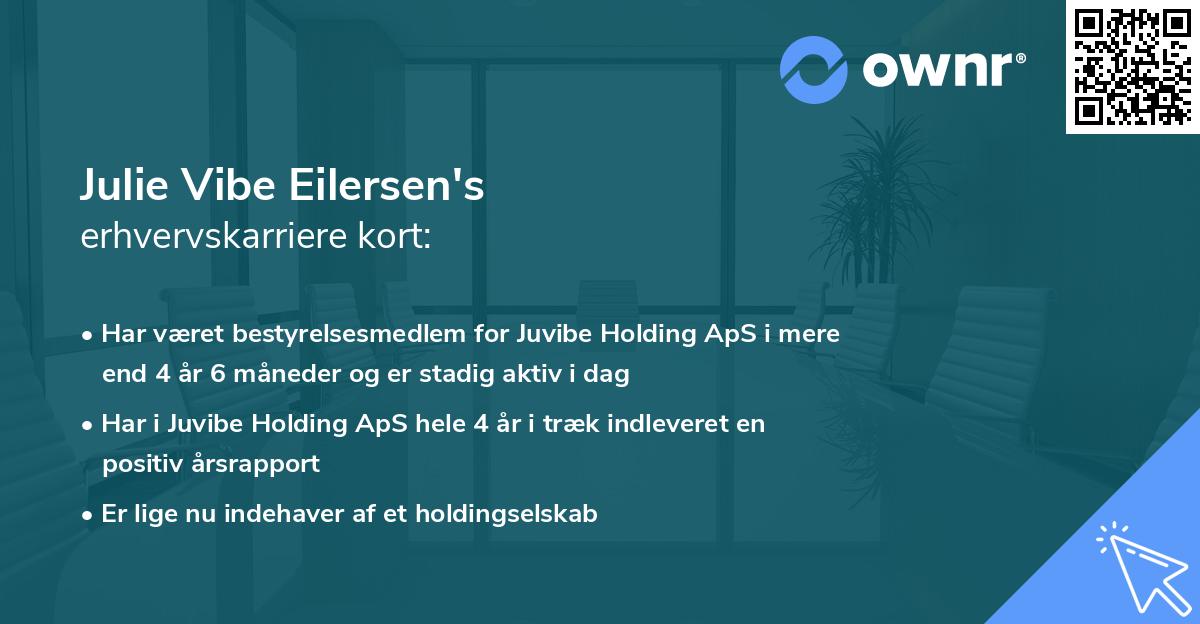 Julie Vibe Eilersen's erhvervskarriere kort