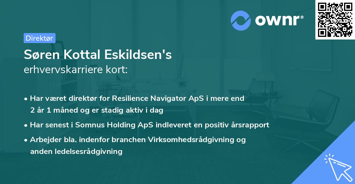 Søren Kottal Eskildsen's erhvervskarriere kort