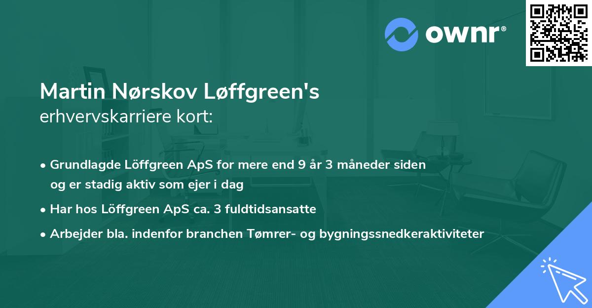 Martin Nørskov Løffgreen's erhvervskarriere kort