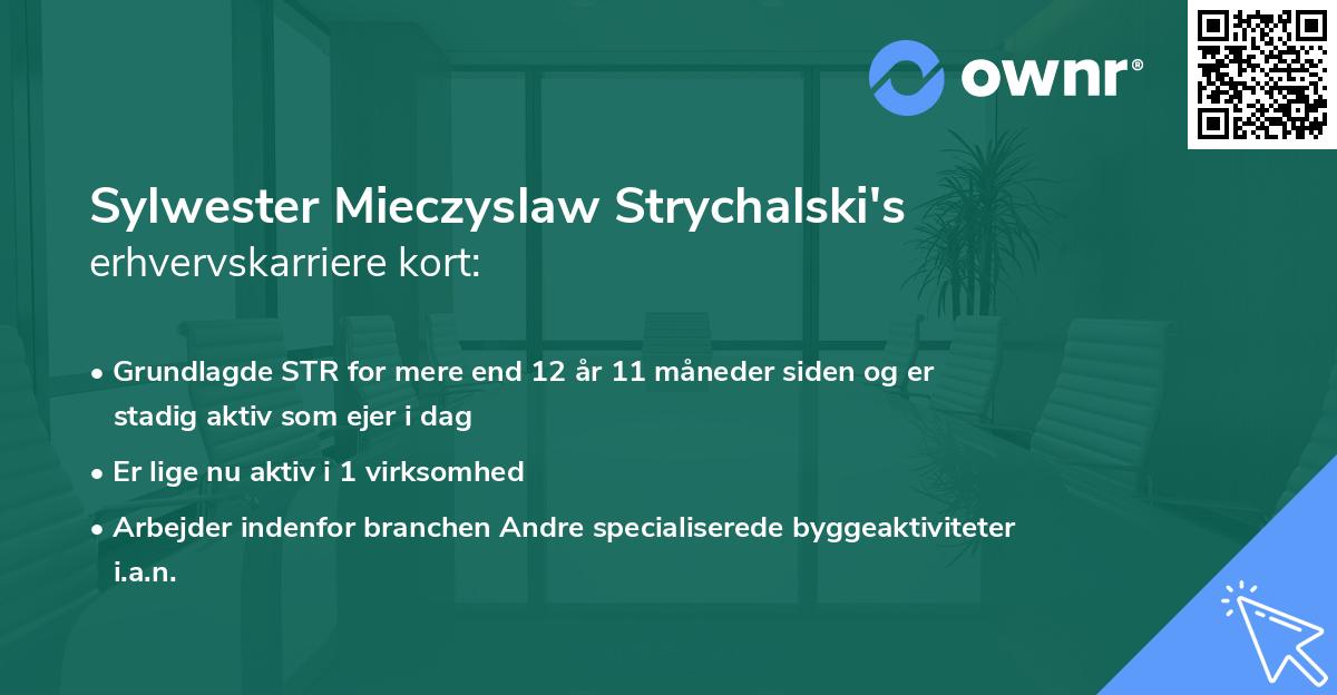 Sylwester Mieczyslaw Strychalski's erhvervskarriere kort