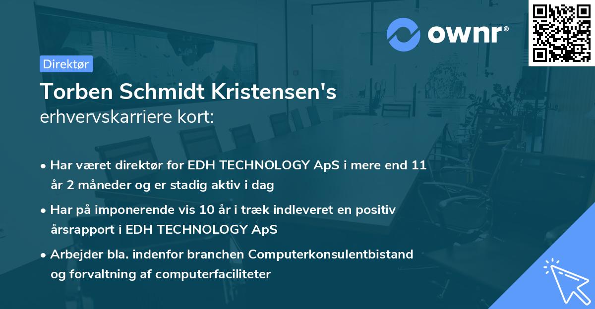 Torben Schmidt Kristensen's erhvervskarriere kort