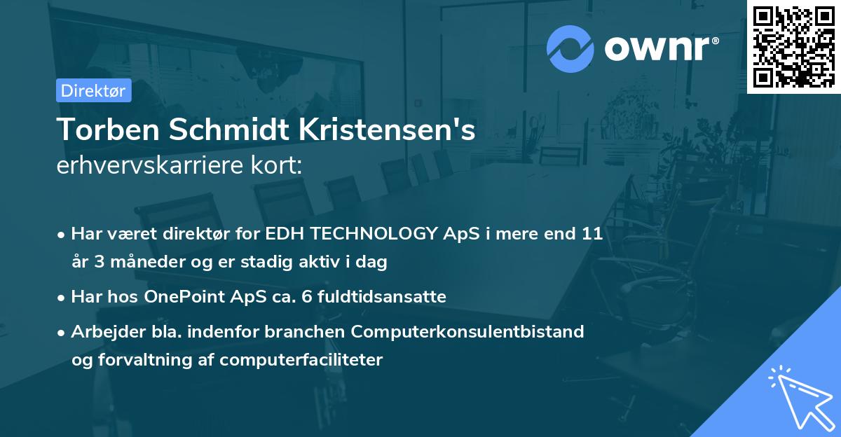 Torben Schmidt Kristensen's erhvervskarriere kort