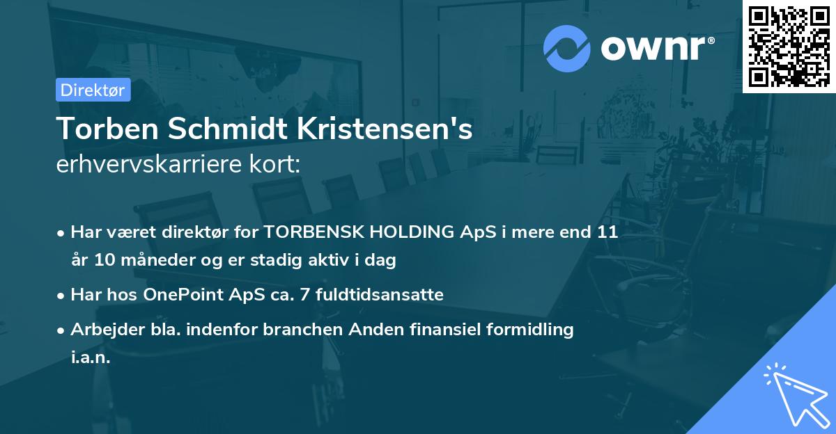 Torben Schmidt Kristensen's erhvervskarriere kort