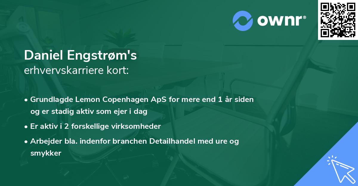 Daniel Engstrøm's erhvervskarriere kort