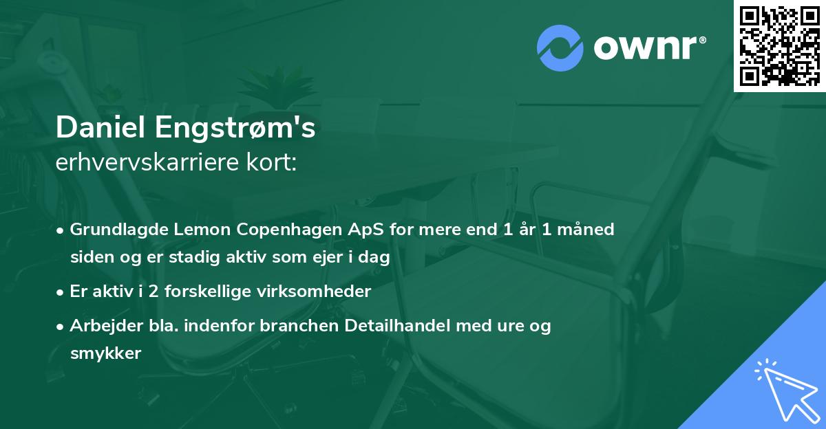 Daniel Engstrøm's erhvervskarriere kort