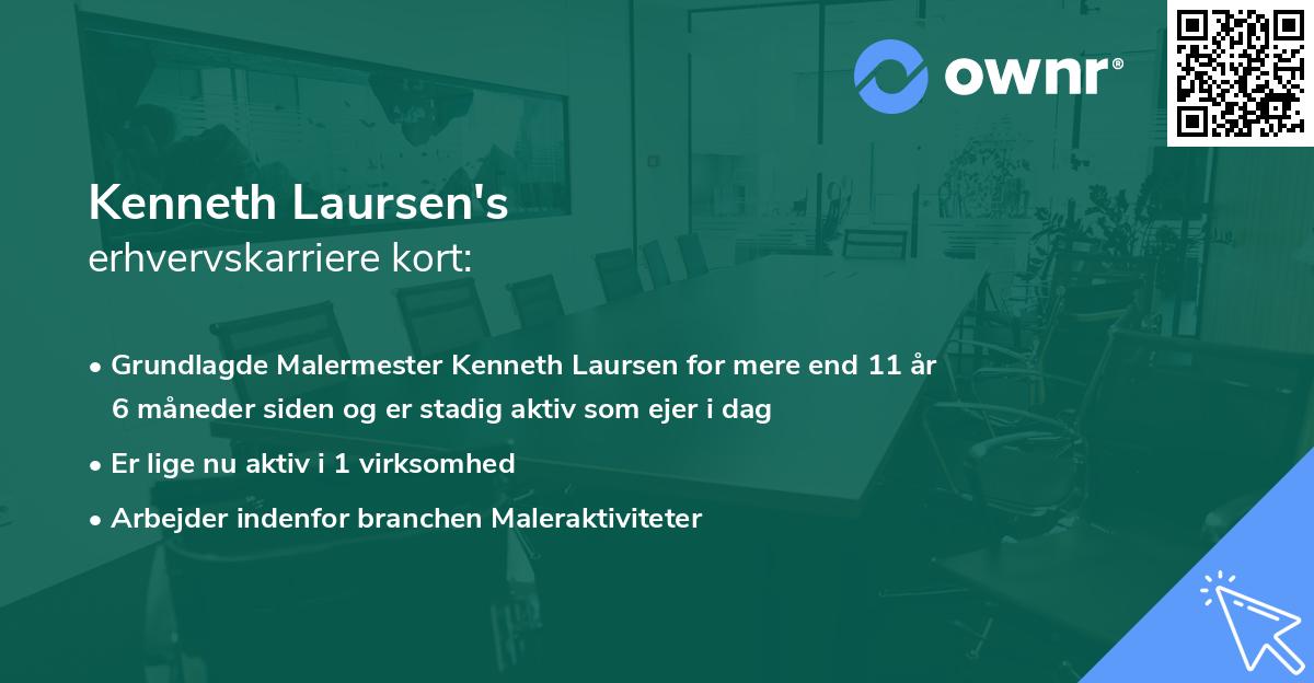 Kenneth Laursen's erhvervskarriere kort