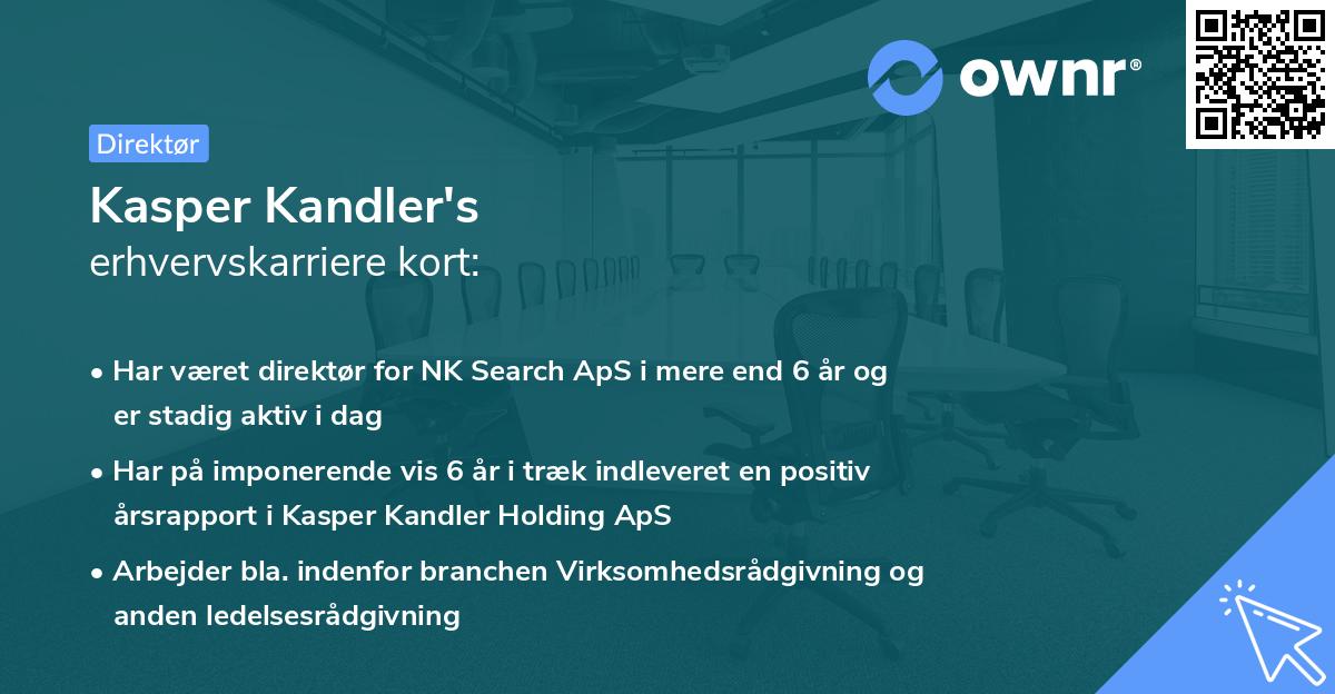 Kasper Kandler's erhvervskarriere kort