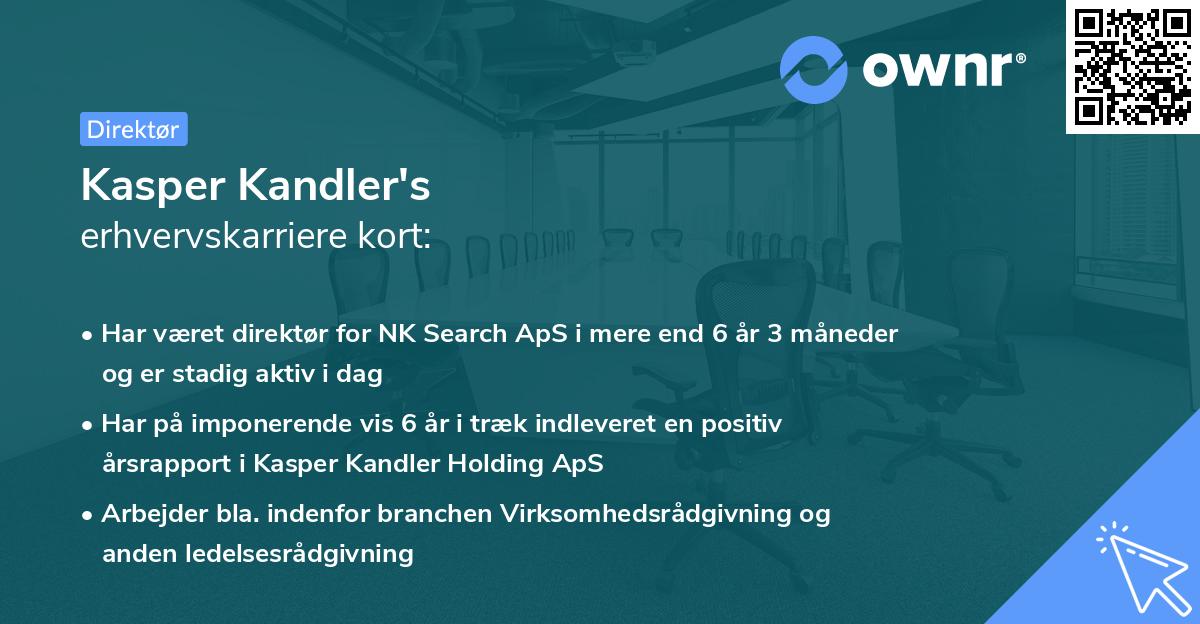Kasper Kandler's erhvervskarriere kort