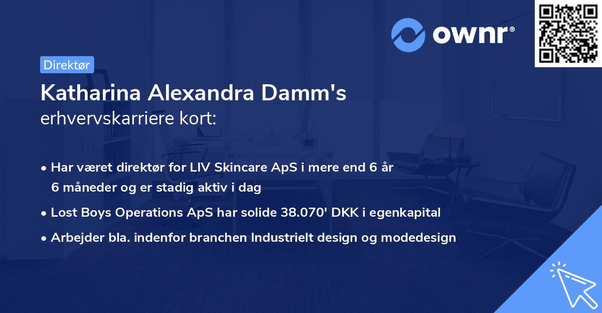 Katharina Alexandra Damm's erhvervskarriere kort