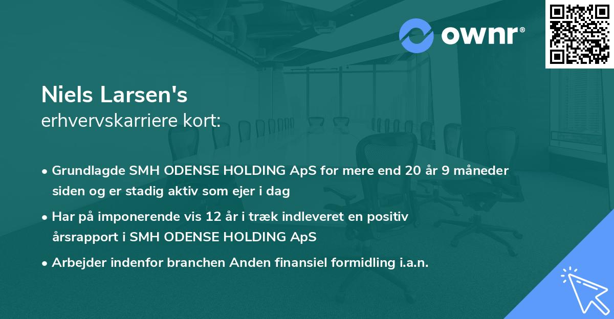 Niels Larsen's erhvervskarriere kort