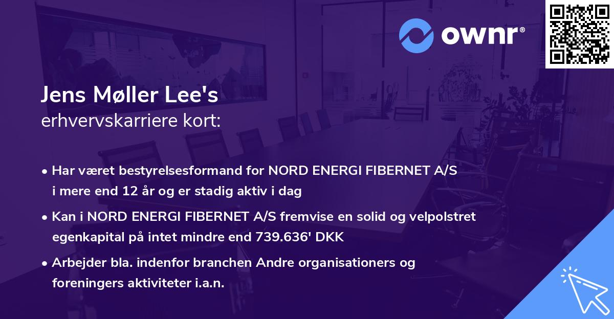 Jens Møller Lee's erhvervskarriere kort