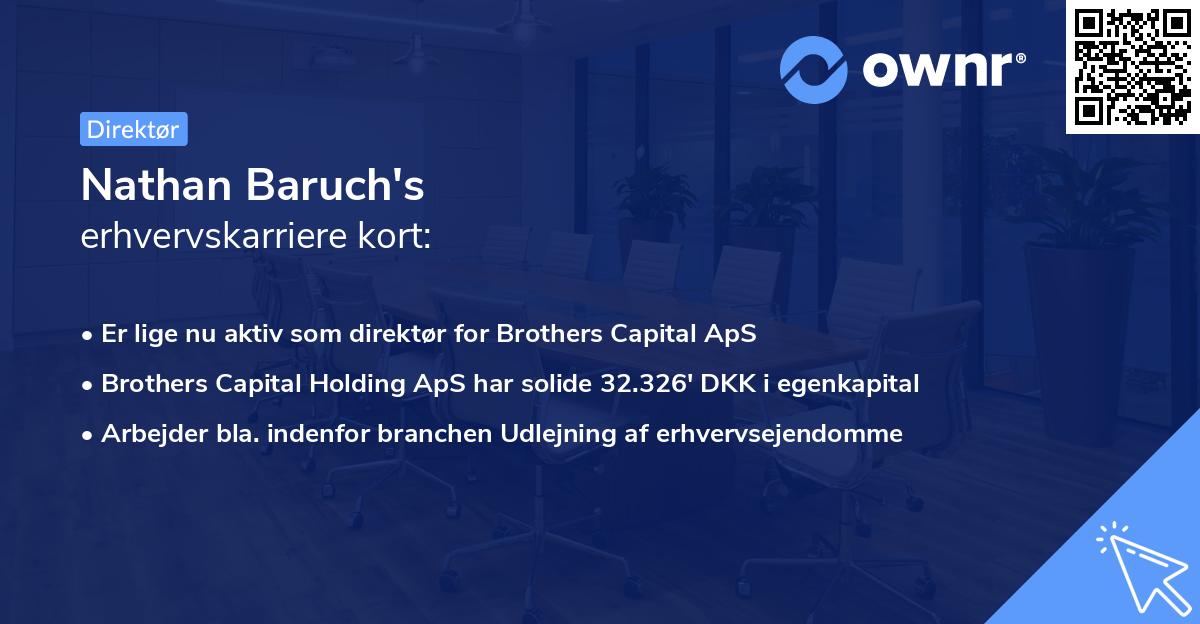 Nathan Baruch's erhvervskarriere kort