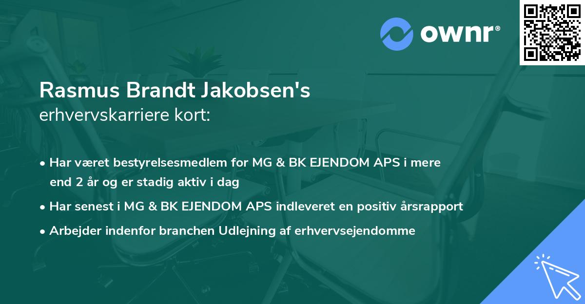 Rasmus Brandt Jakobsen's erhvervskarriere kort