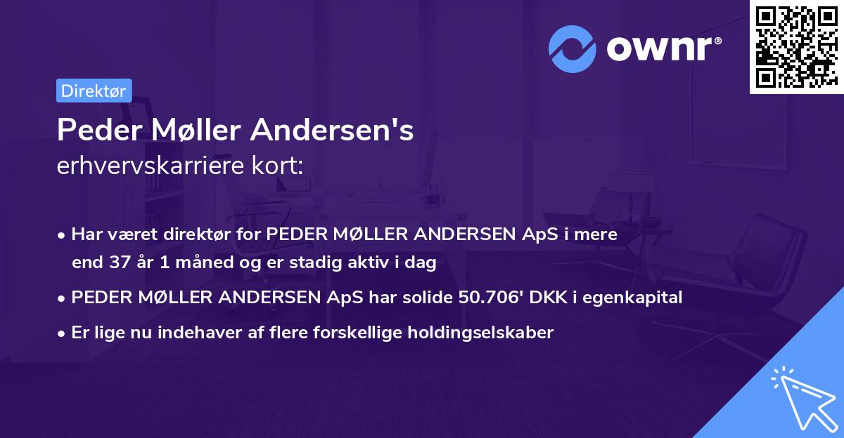 Peder Møller Andersen's erhvervskarriere kort