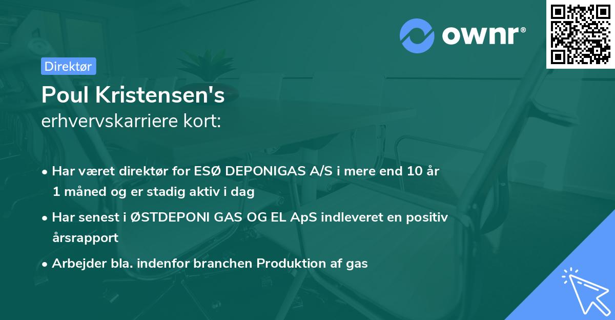 Poul Kristensen's erhvervskarriere kort