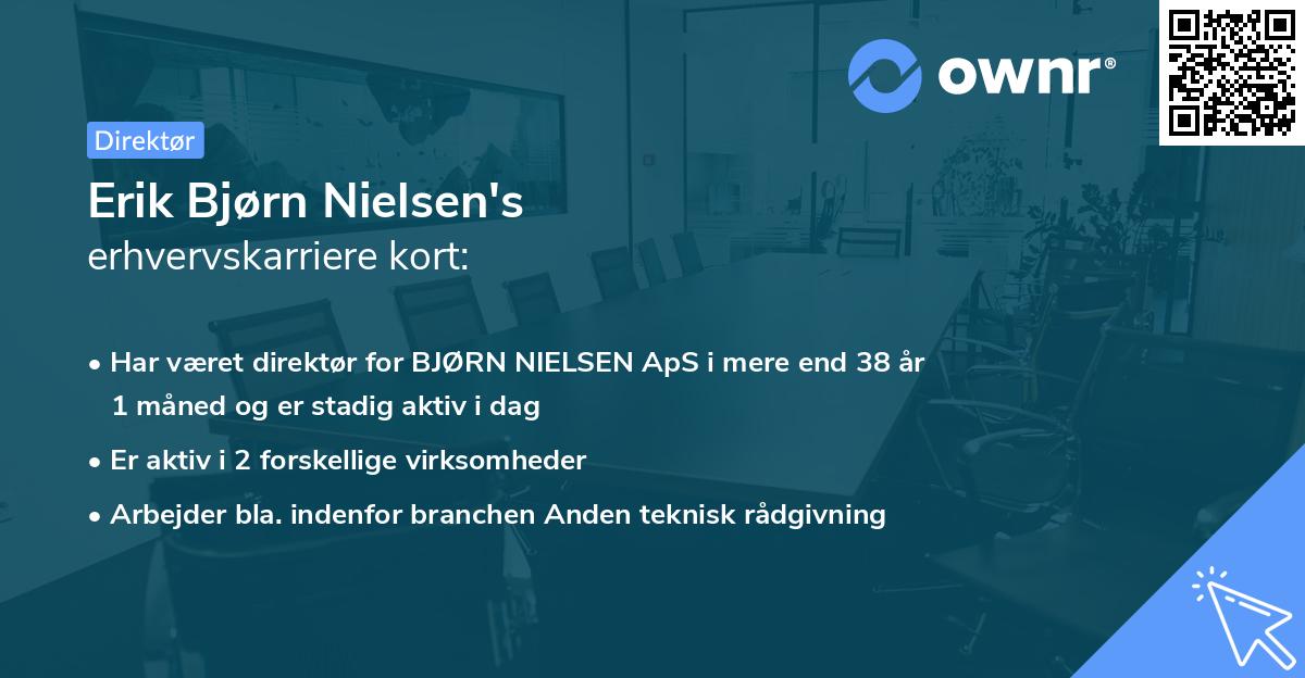 Erik Bjørn Nielsen's erhvervskarriere kort