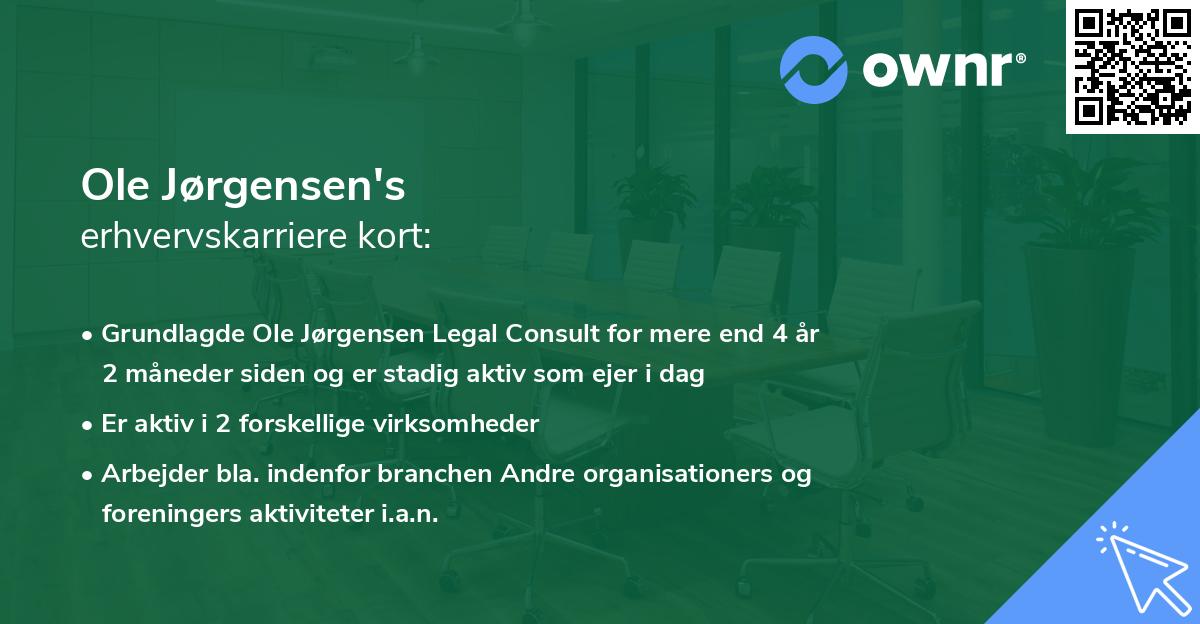 Ole Jørgensen's erhvervskarriere kort