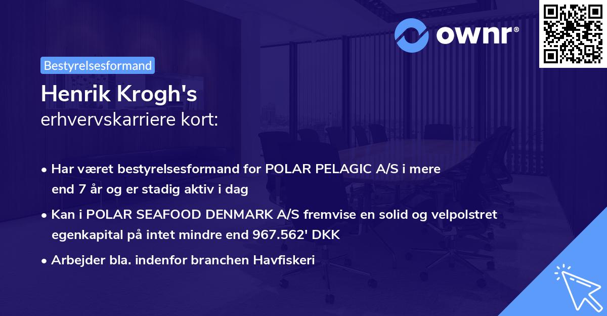 Henrik Krogh's erhvervskarriere kort