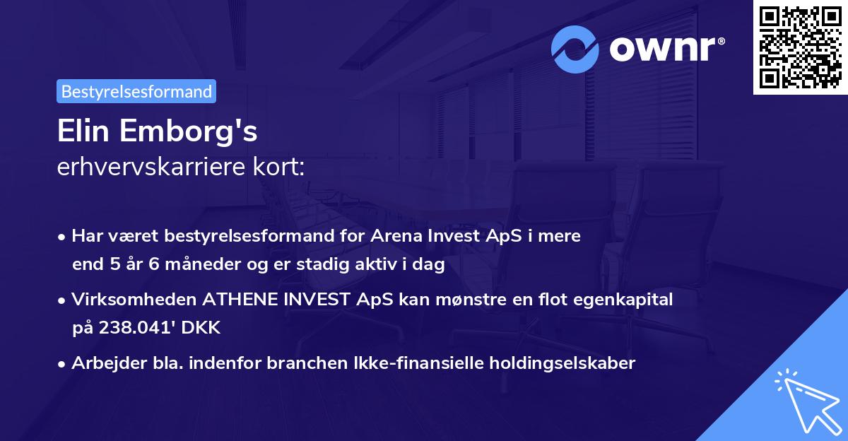 Elin Emborg's erhvervskarriere kort