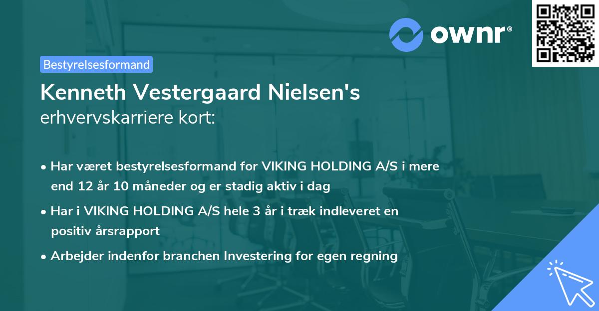 Kenneth Vestergaard Nielsen's erhvervskarriere kort