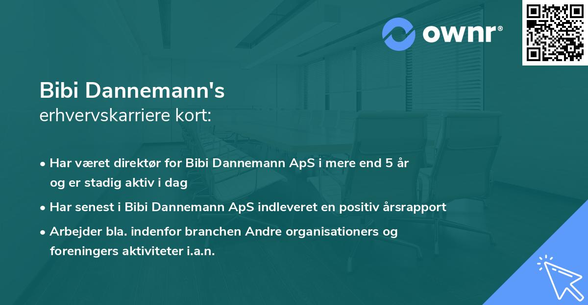 Bibi Dannemann's erhvervskarriere kort
