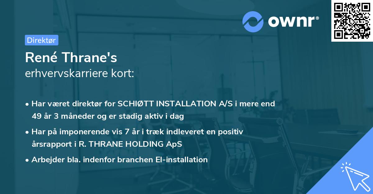 René Thrane's erhvervskarriere kort
