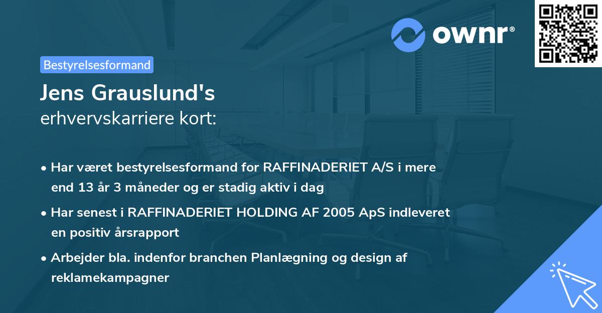 Jens Grauslund's erhvervskarriere kort