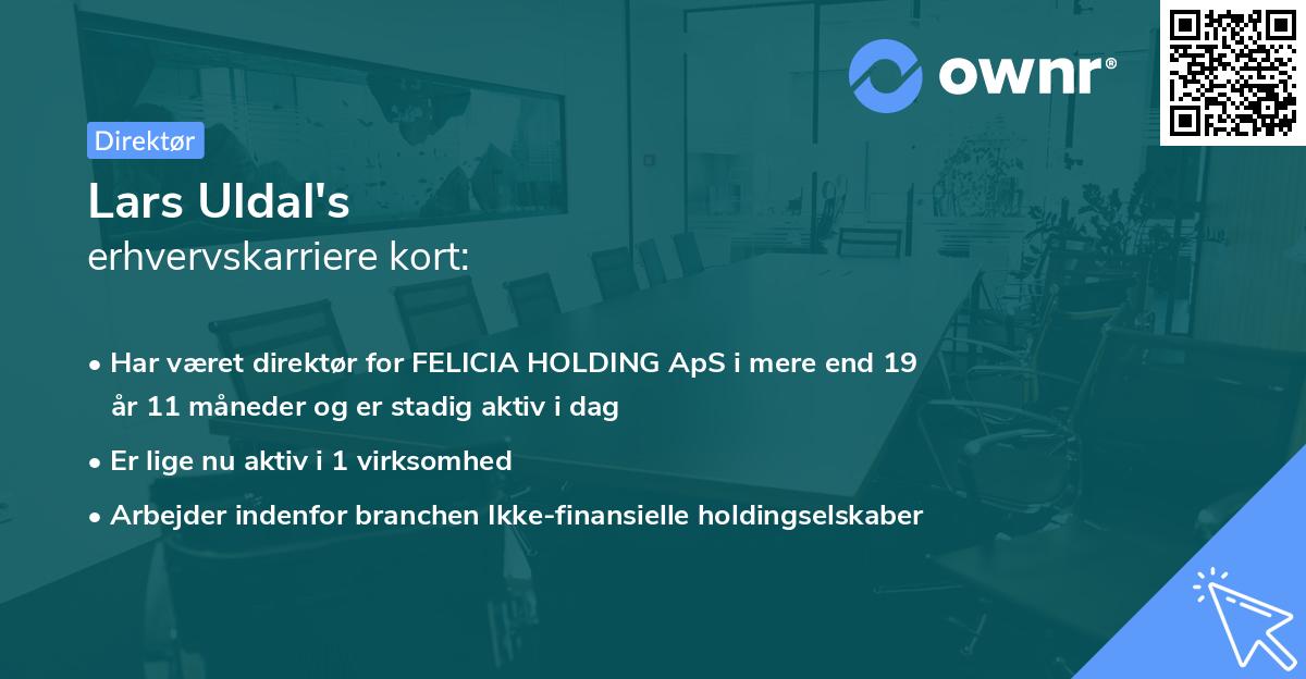 Lars Uldal's erhvervskarriere kort
