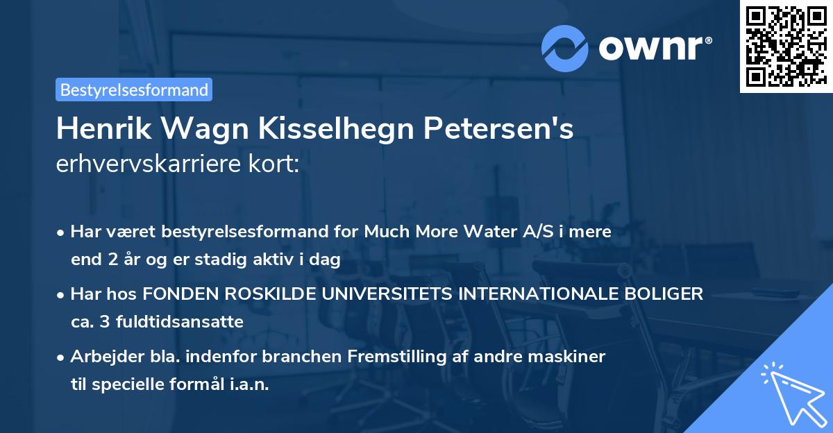 Henrik Wagn Kisselhegn Petersen's erhvervskarriere kort
