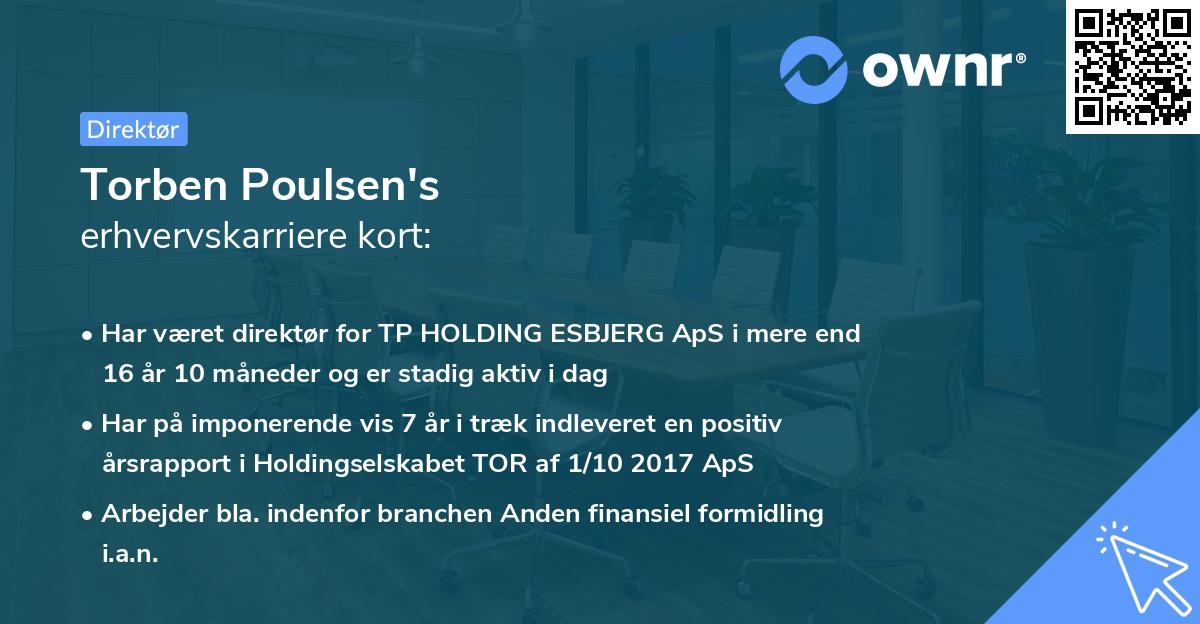 Torben Poulsen's erhvervskarriere kort