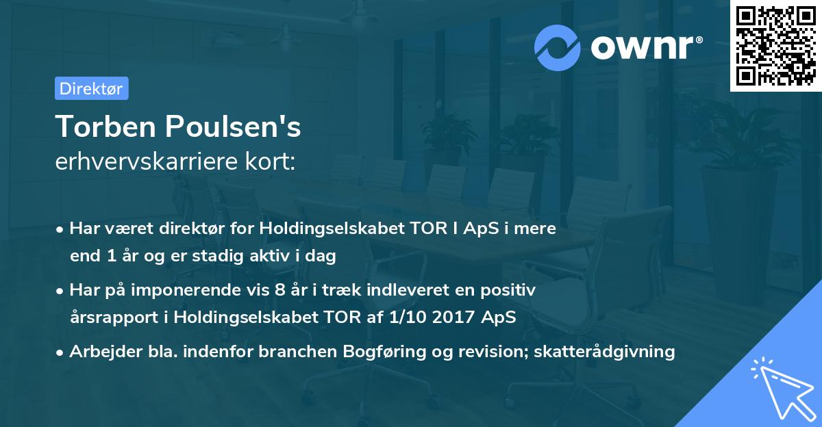 Torben Poulsen's erhvervskarriere kort