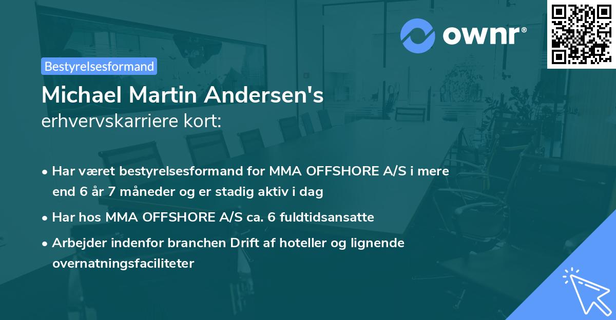 Michael Martin Andersen's erhvervskarriere kort