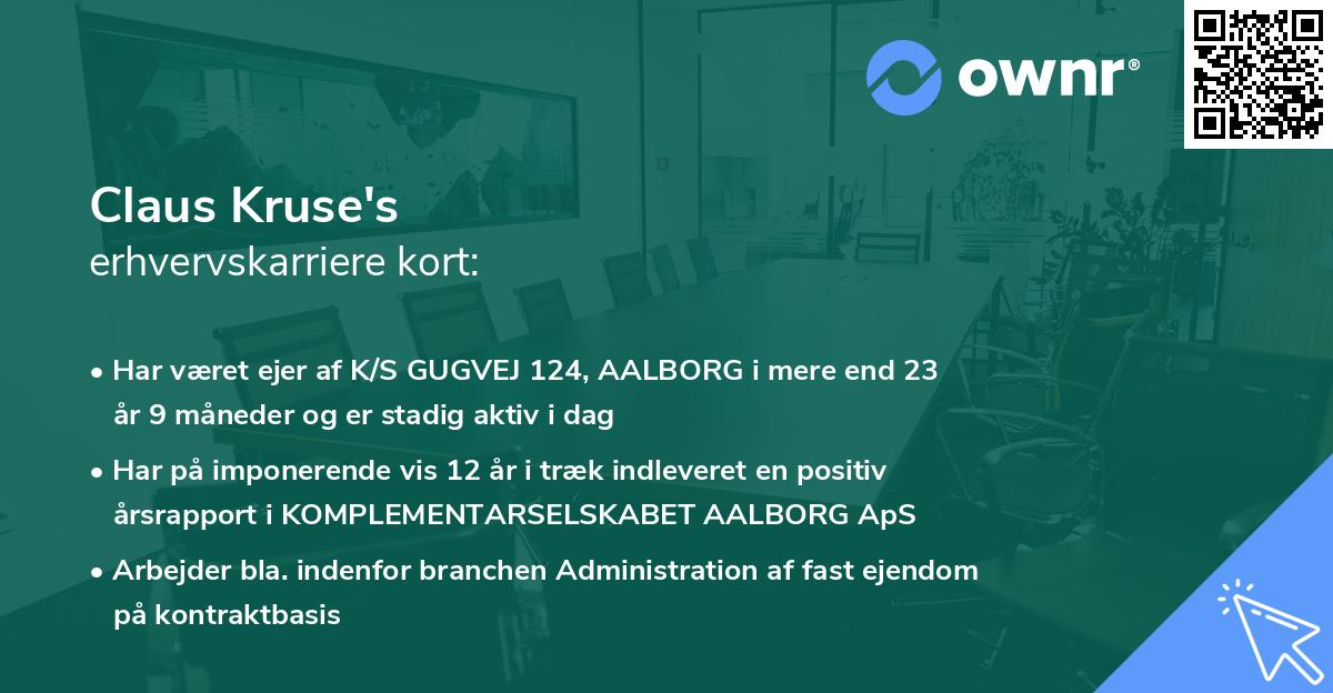 Claus Kruse's erhvervskarriere kort