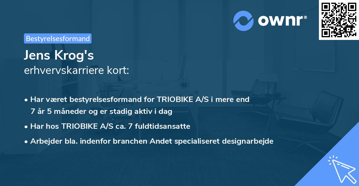 Jens Krog's erhvervskarriere kort
