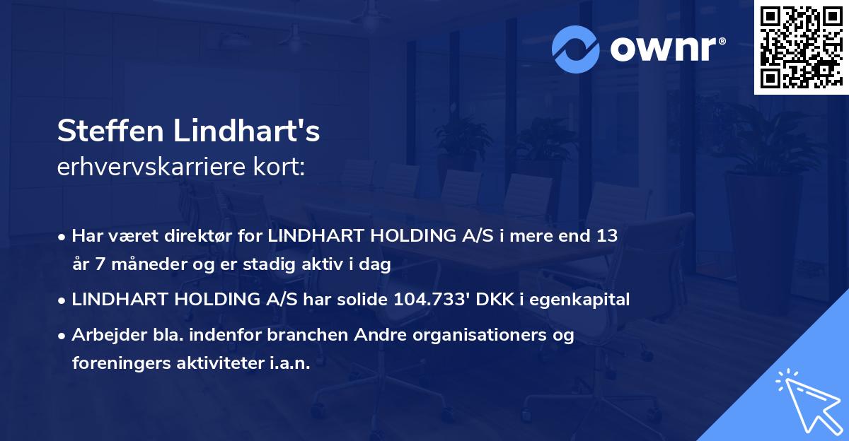 Steffen Lindhart's erhvervskarriere kort
