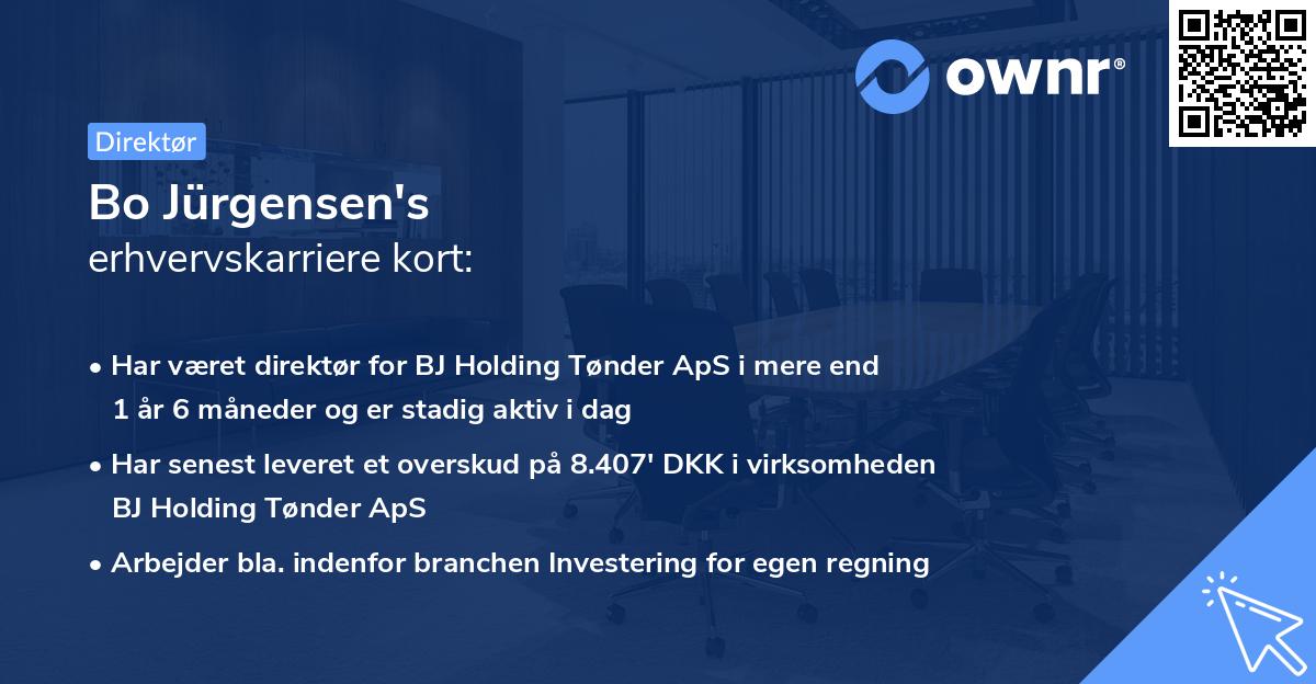 Bo Jürgensen's erhvervskarriere kort