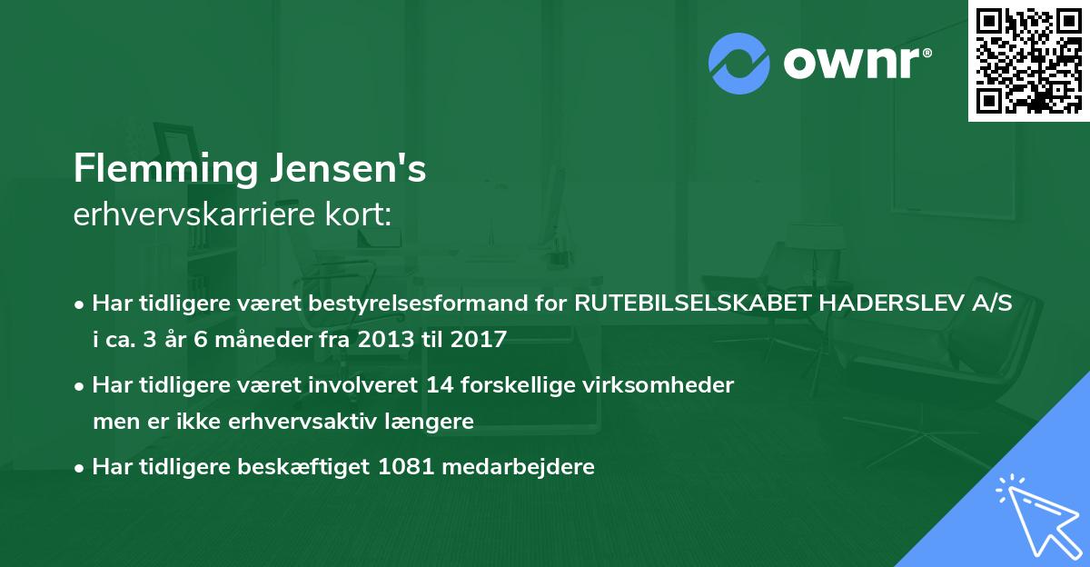 Flemming Jensen's erhvervskarriere kort