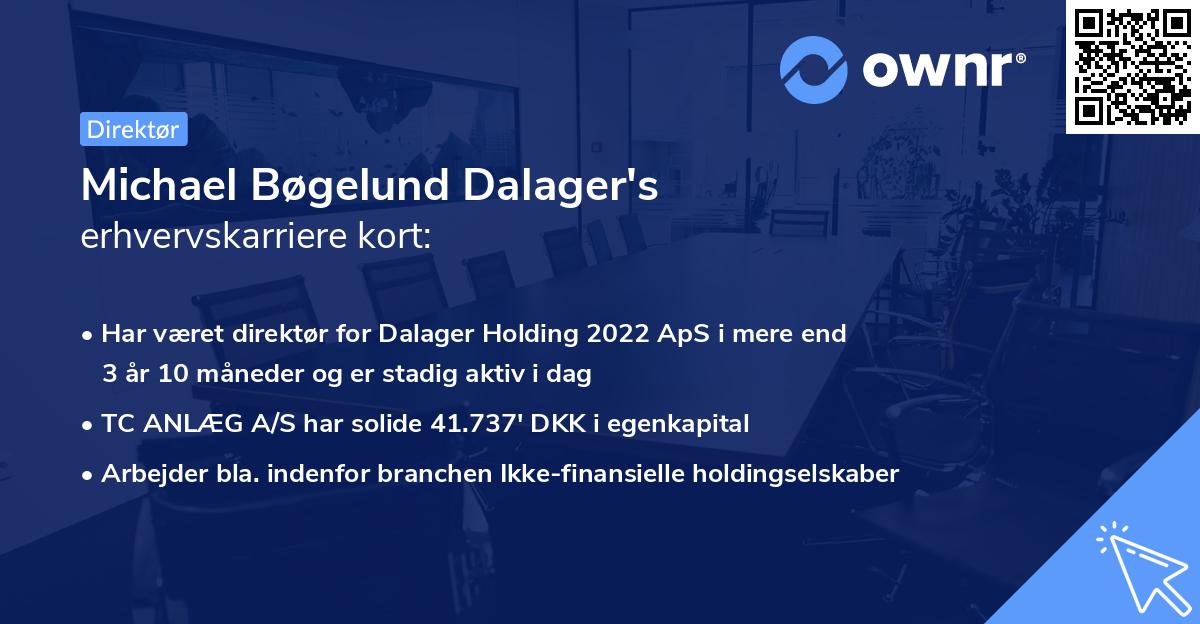 Michael Bøgelund Dalager's erhvervskarriere kort